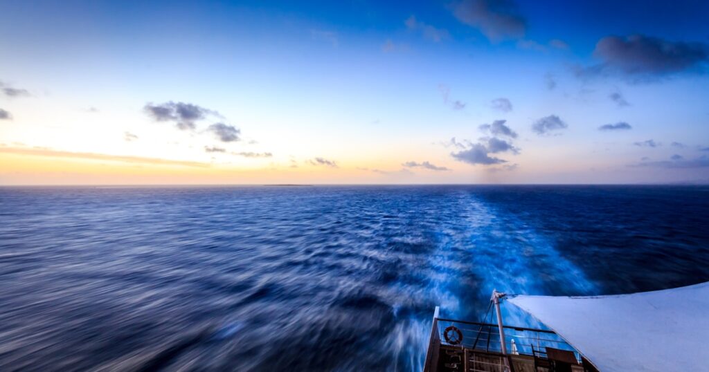 Cruise ship at sea representing maritime injury claims in the UK