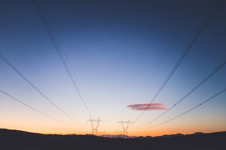 Electricity transmission towers representing energy supplier disputes