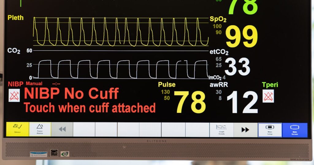 Hospital vital signs monitor representing A&E negligence claims in the UK